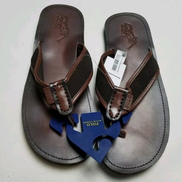 Polo by Ralph Lauren | Shoes | Ralph Lauren Polo Flipflops Men 3 Leather | Poshmark